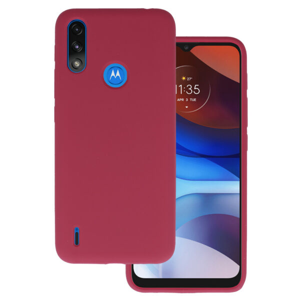 Silicone Lite Case for Motorola Moto E7 Power/E7i Power burgundy