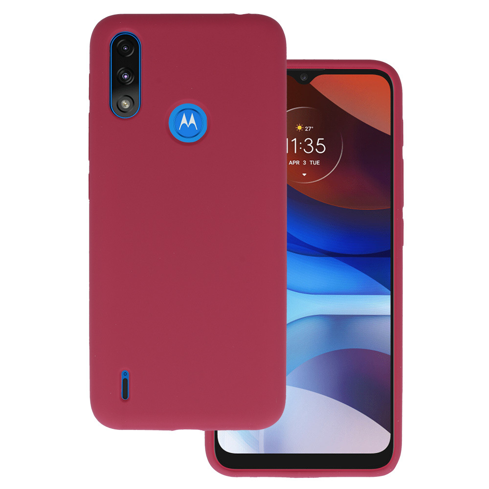Silicone Lite Case for Motorola Moto E7 Power/E7i Power burgundy