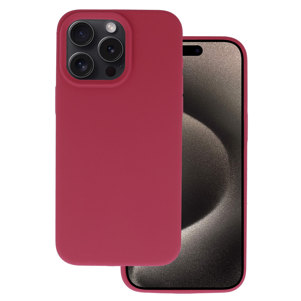 Silicone Lite Case for Iphone 15 Pro Max burgundy