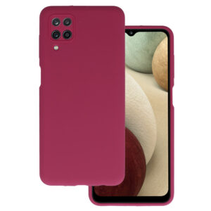 Silicone Lite Case for Samsung Galaxy A12/M12 burgundy