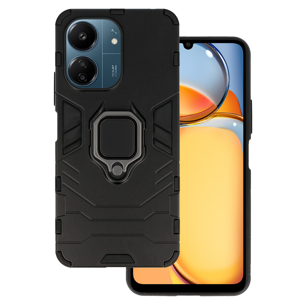Ring Armor Case for Xiaomi Redmi 13C Black