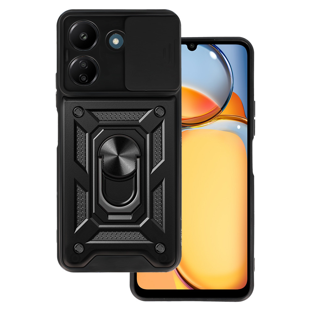 Slide Camera Armor Case for Xiaomi Redmi 13C Black