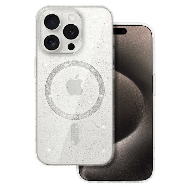 Glitter Magsafe Case for Iphone 11 transparent