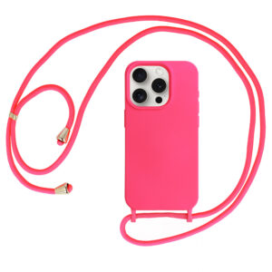 Strap Silicone Case for Iphone 13 Pro Max design 1 pink
