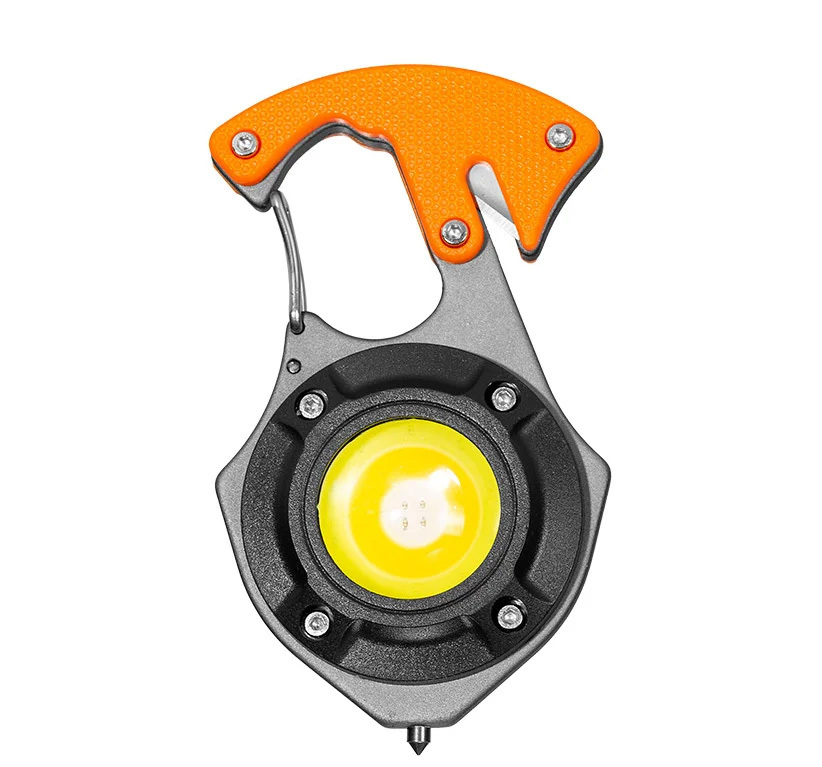 Mini flashlight LED keychain W5143 Type C with 2 screwdriver bits orange
