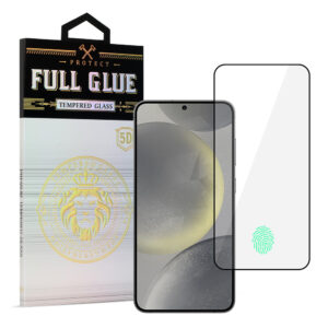 Tempered Glass HARD Full Glue 5D for SAMSUNG GALAXY S24 PLUS BLACK (with fingerprint unlock)