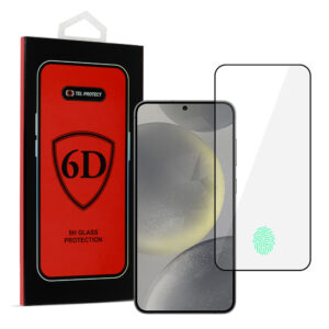 Tel Protect Full Glue 6D Tempered Glass for SAMSUNG GALAXY S24 BLACK (with fingerprint unlock)