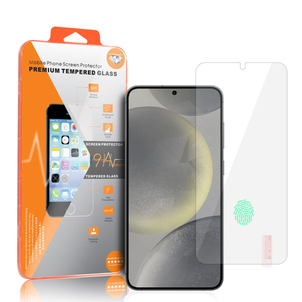 Tempered Glass Orange for SAMSUNG GALAXY S24 (with fingerprint unlock)