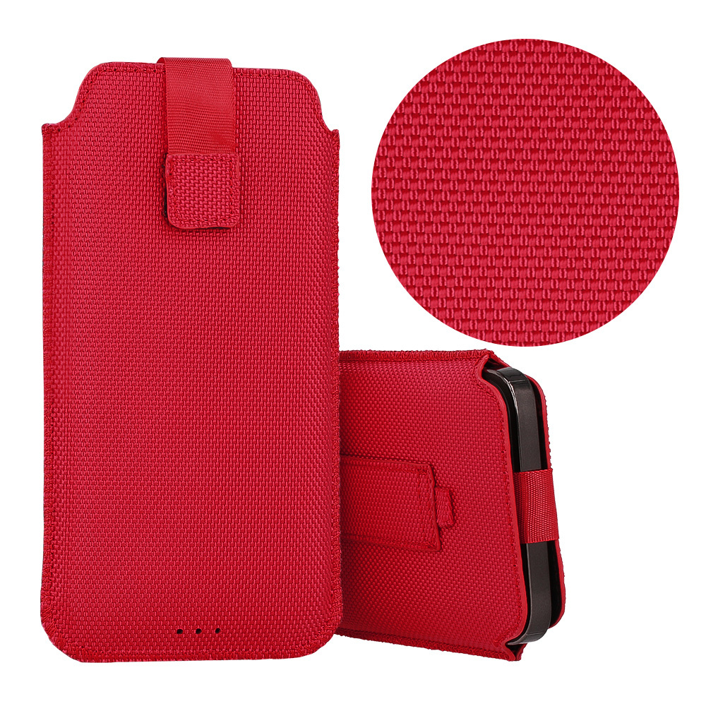 HIT Pouch Case (Size XXL) for Samsung S25 Ultra/S24 Ultra/M35/M23/A16 5G/Xiaomi Redmi 14C design 2 red