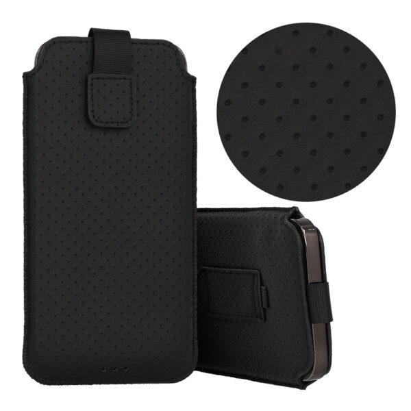 HIT Pouch Case (Size XXL) for Samsung S25 Ultra/S24 Ultra/M35/M23/A16 5G/Xiaomi Redmi 14C design 4 black