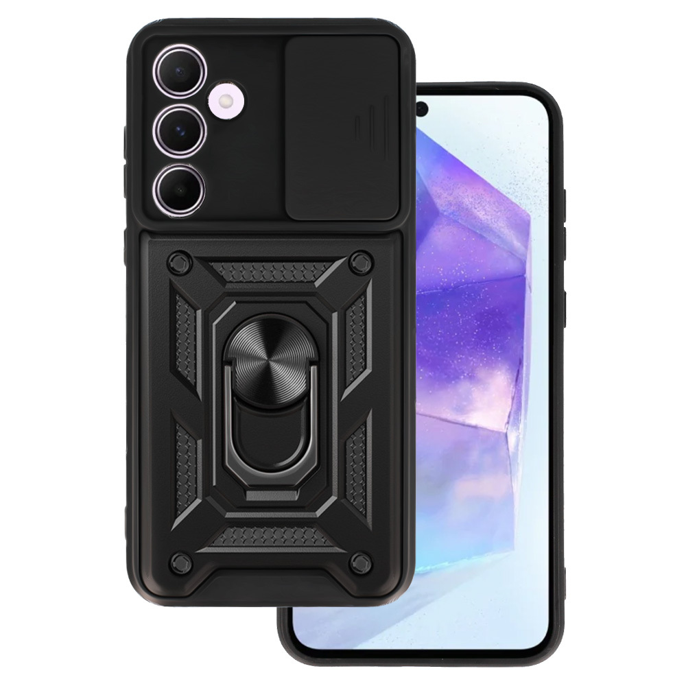 Slide Camera Armor Case for Samsung Galaxy A55 5G Black