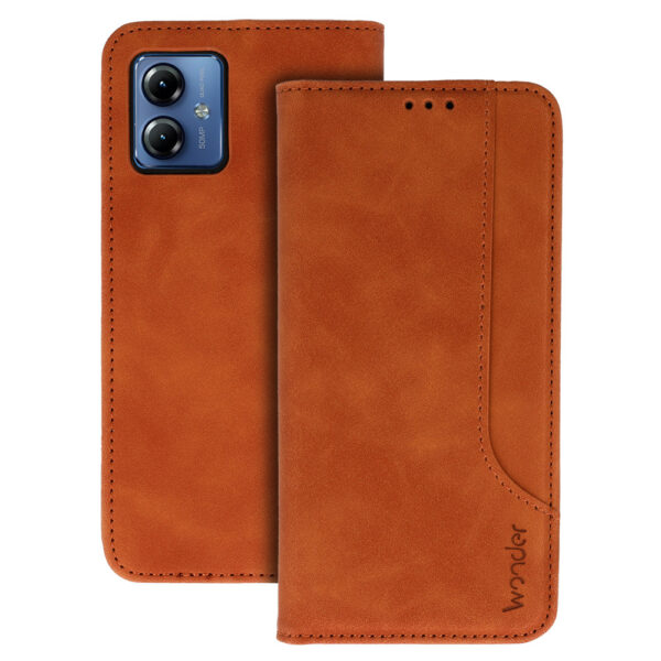 Wonder Prime Case for Motorola Moto G14 brown