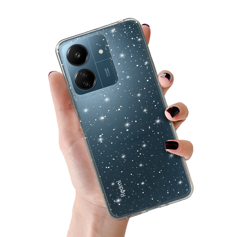 Crystal Glitter Case for Xiaomi Redmi 13C Silver