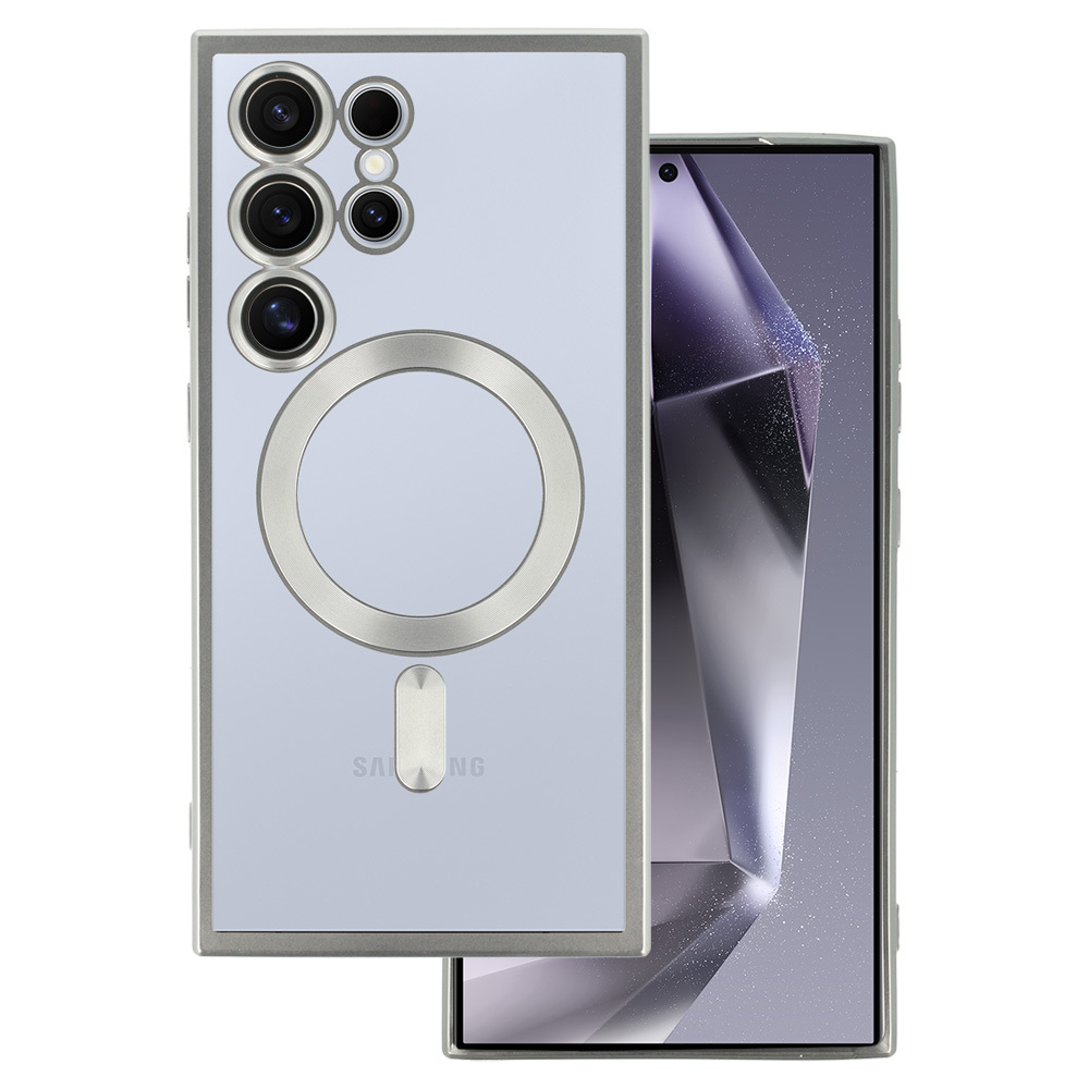 Metallic Magsafe Case for Samsung Galaxy S23 Silver