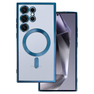 Metallic Magsafe Case for Samsung Galaxy S22 Plus Blue