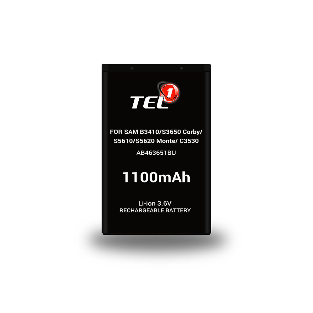 Tel1 Battery for Samsung B3410/S3650 Corby/S5610/S5620 Monte/C3530 (AB463651BU) 1100mAh Li-ion