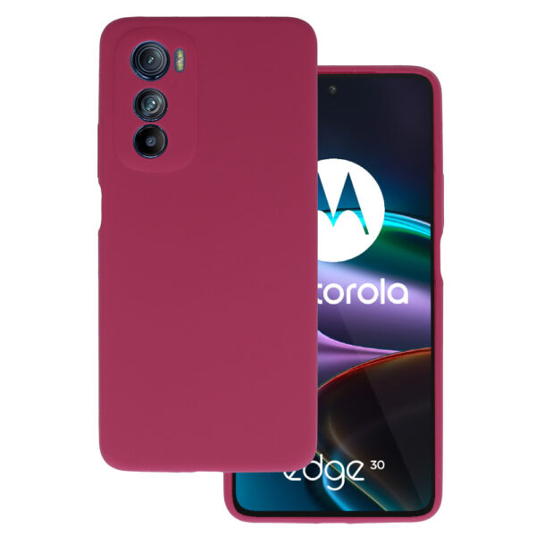 Silicone Lite Case for Motorola Edge 30 burgundy