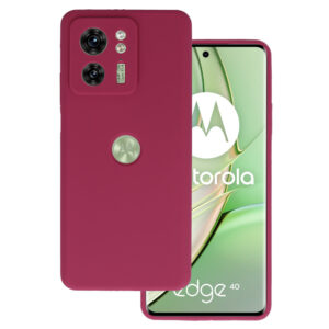Silicone Lite Case for Motorola Edge 40 5G burgundy