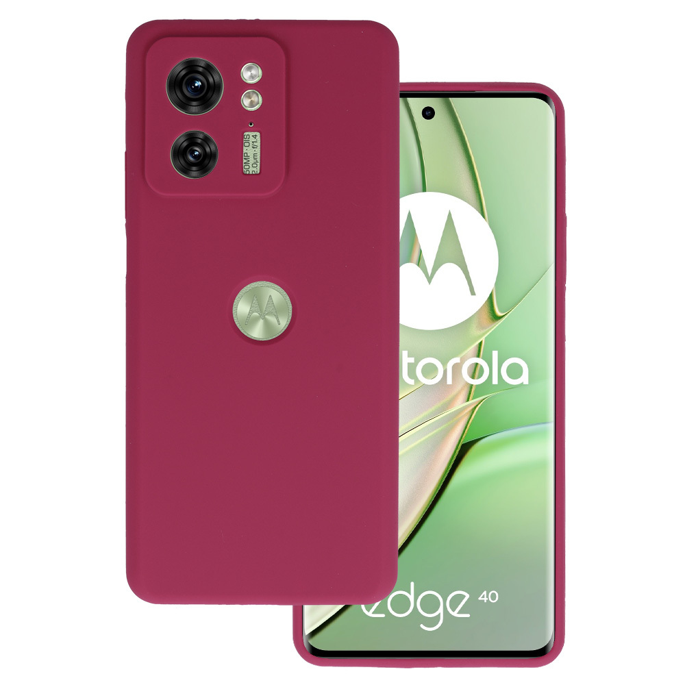 Silicone Lite Case for Motorola Edge 40 5G burgundy