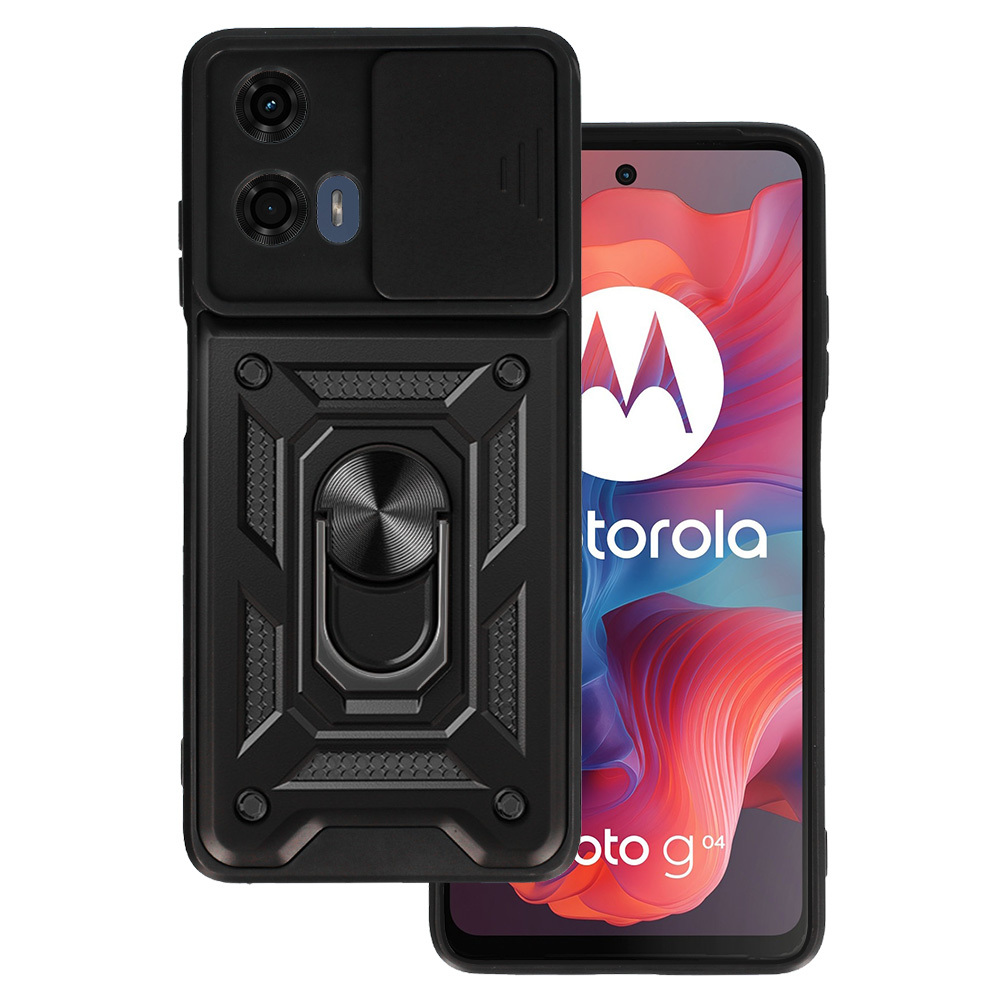 Slide Camera Armor Case for Motorola Moto G24 Black