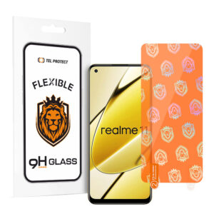 Tel Protect Best Flexible Hybrid Tempered Glass for REALME 11/13