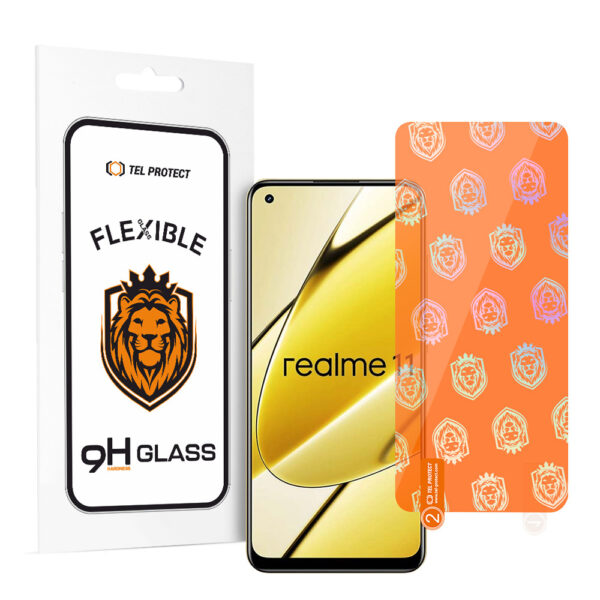Tel Protect Best Flexible Hybrid Tempered Glass for REALME 11/13
