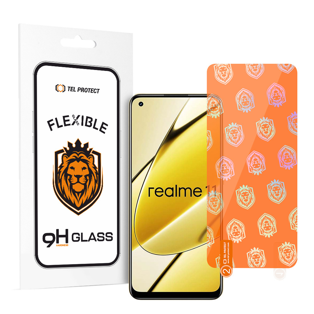 Tel Protect Best Flexible Hybrid Tempered Glass for REALME 11/13