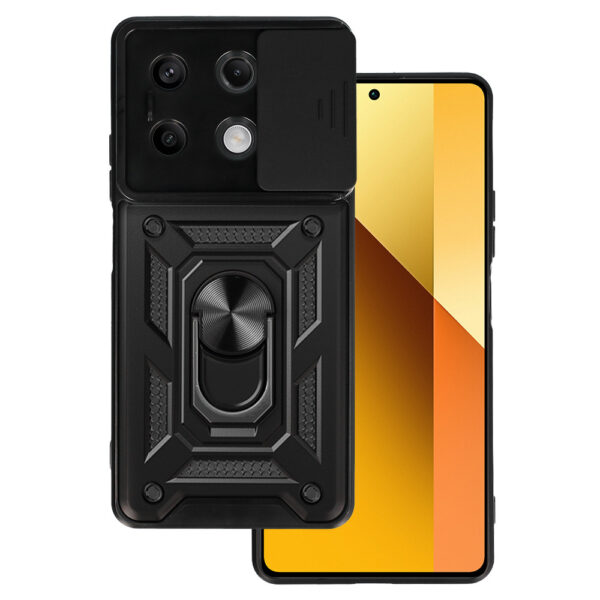 Slide Camera Armor Case for Xiaomi Redmi Note 13 5G Black
