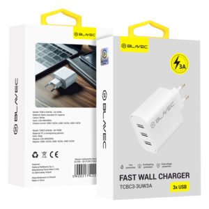 Blavec Wall charger BC-3 - 3xUSB - 3A (TCBC3-3UW3A) white