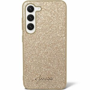 Original Case GUESS - hardcase Glitter Script GUHCS24MHGGSHD for Samsung Galaxy S24 Plus Gold