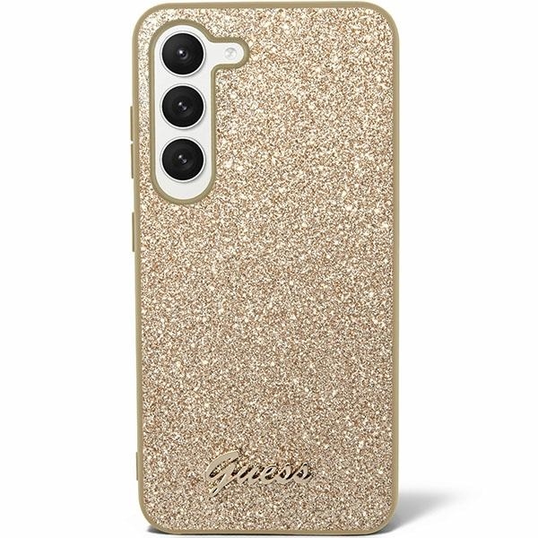 Original Case GUESS - hardcase Glitter Script GUHCS24MHGGSHD for Samsung Galaxy S24 Plus Gold