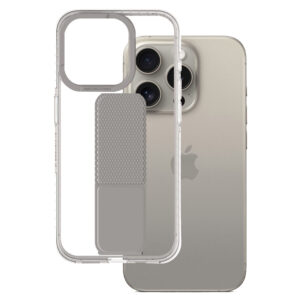 Amazing Thing Titan Pro Holder Case 10FT IP156.7PTHGY for Iphone 15 Pro Max titanium with stand