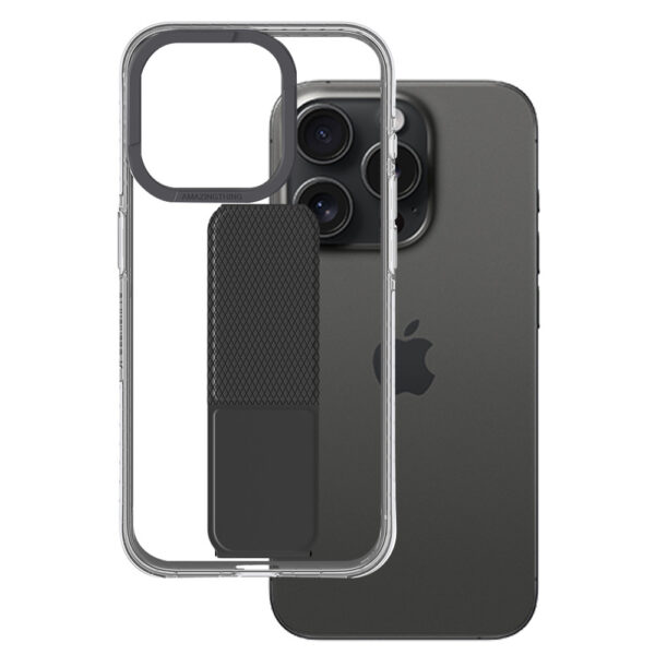 Amazing Thing Titan Pro Holder Case 10FT IP156.1PTHBK for Iphone 15 Pro black with stand