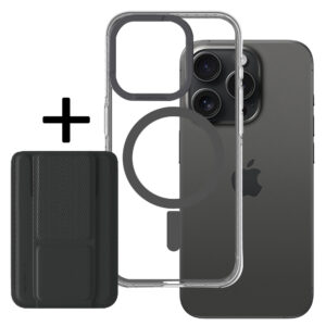 Amazing Thing Titan Pro Mag Wallet Case 10FT IP156.7PTWBK for Iphone 15 Pro Max black with stand
