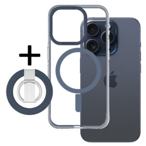 Amazing Thing Titan Pro Mag Ring Grip Case 10FT IP156.1PTRBU for Iphone 15 Pro navy