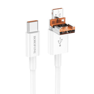 Borofone Cable BX102 Winner - USB + Type C to Type C - PD 60W 1 metre white