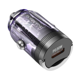 Borofone Car charger BZ29 Ray - Type C - PD 30W 3A transparent-purple