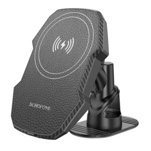 Borofone Car holder BH216 Adelante magnetic with induction charging to dashboard black