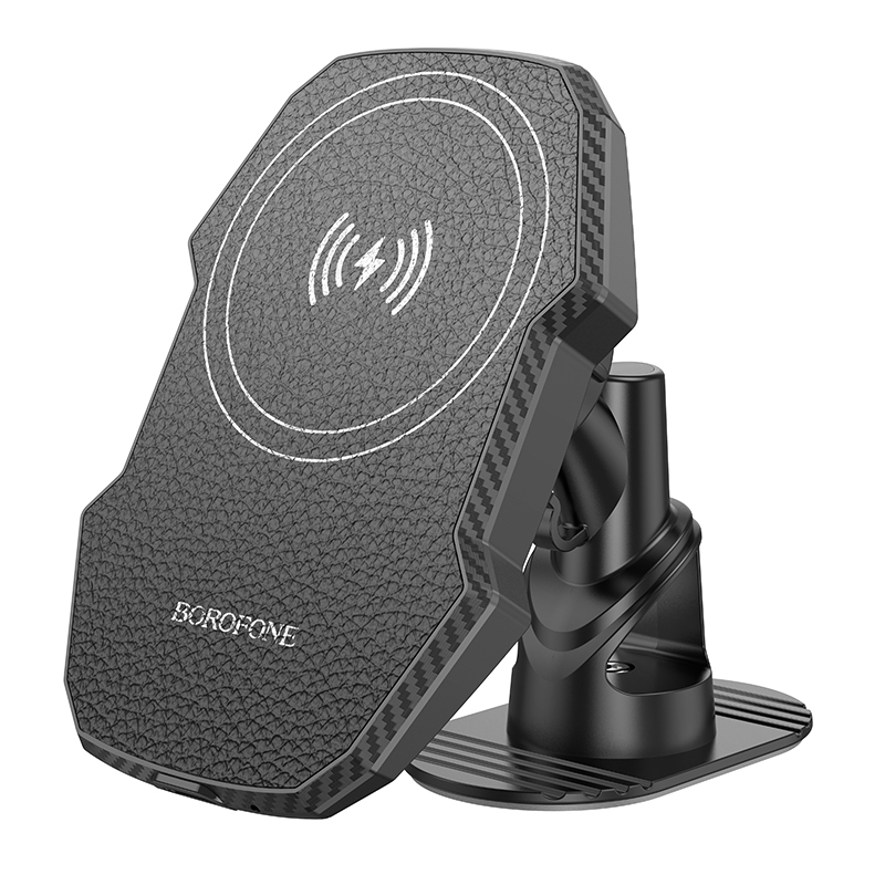 Borofone Car holder BH216 Adelante magnetic with induction charging to dashboard black