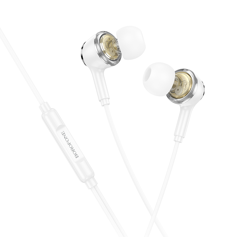 Borofone Earphones BM90 Miller with microphone Typ C white