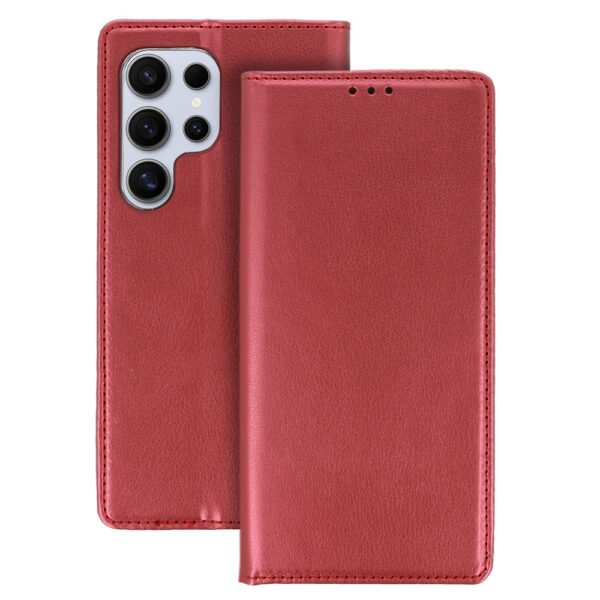 Smart Magneto Case for Xiaomi Redmi Note 13 Pro Plus 5G burgundy