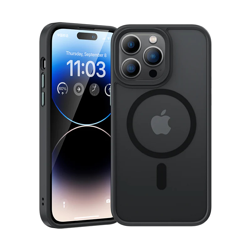 Benks Magnetic Mist Case Metal Frame for Iphone 15 Pro black
