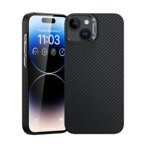 Benks Magnetic Armor Air Kevlar Case Metal Frame 600D for Iphone 15 Plus black