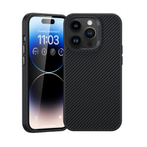 Benks Magnetic Hybrid Armor Pro Kevlar Case Metal Frame 600D for Iphone 15 Pro Max black