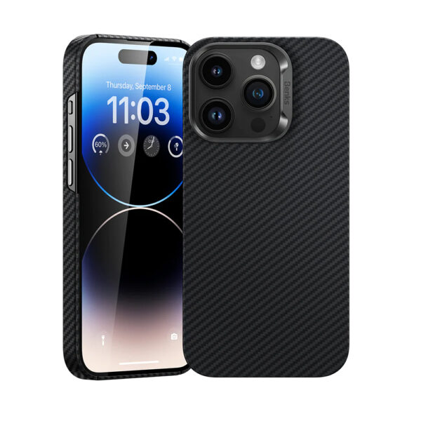 Benks Magnetic Armor Air Kevlar Case Metal Frame 600D for Iphone 14 Pro Max black