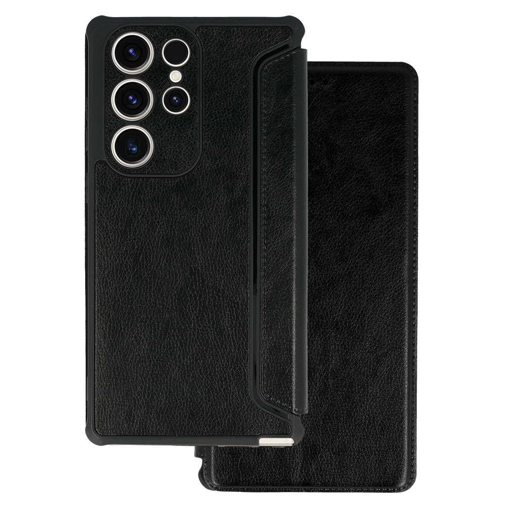 Razor Leather Book Case for Xiaomi Redmi Note 13 Pro Plus 5G black