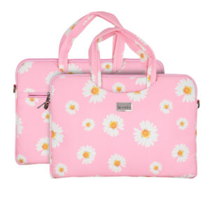 Wonder Briefcase Laptop 13-14 inches pink daisies