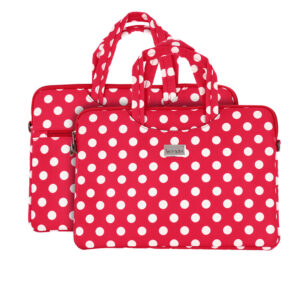 Wonder Briefcase Laptop 13-14 inches red polka-dot