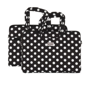 Wonder Briefcase Laptop 15-16 inches black polka-dot