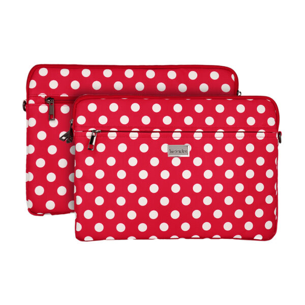 Wonder Sleeve Laptop 15-16 inches red polka-dot